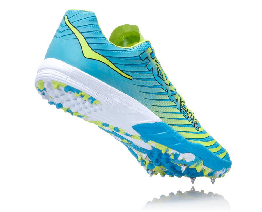 Hoka Australia One One EVO XC - Mens Spikes Blue/Green - OFIZW-3179